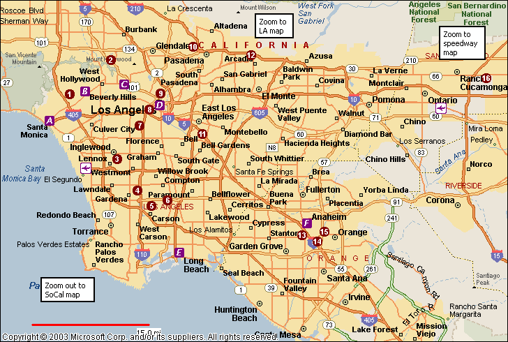 Map Of Anaheim California And Surrounding Areas   Printable Maps