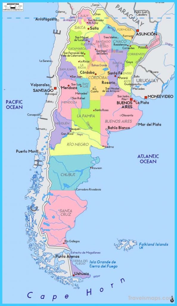 Map Of Argentina Travelsmaps Com