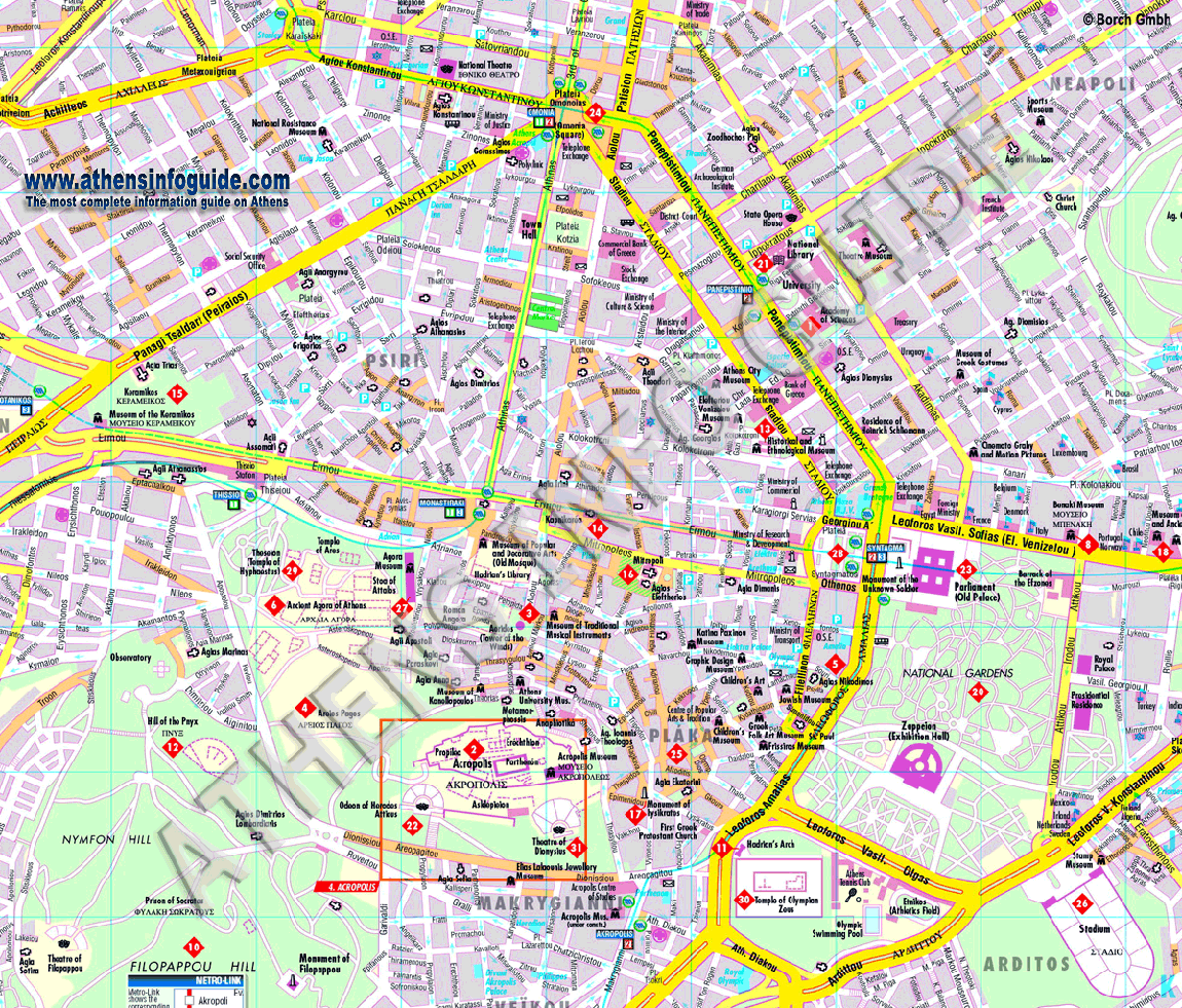 Map of Athens - TravelsMaps.Com