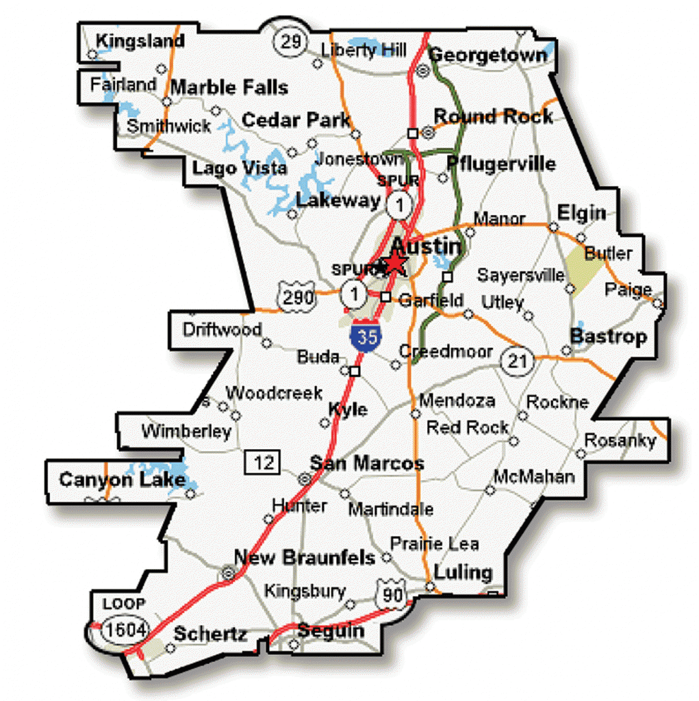 Map of Austin Texas - TravelsMaps.Com