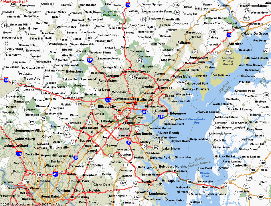 Map Of Baltimore Maryland Travelsmapscom 1334