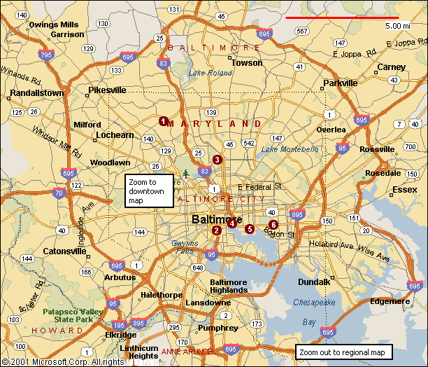 Map Of Baltimore Maryland Travelsmapscom 0564