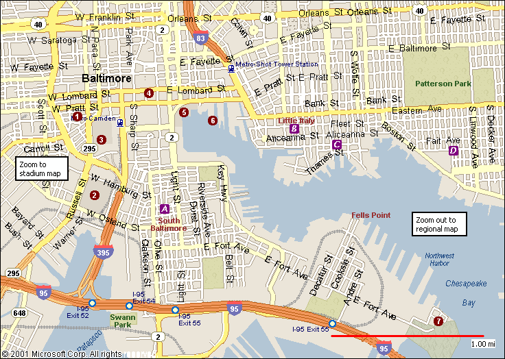 Map Of Baltimore - TravelsMaps.Com