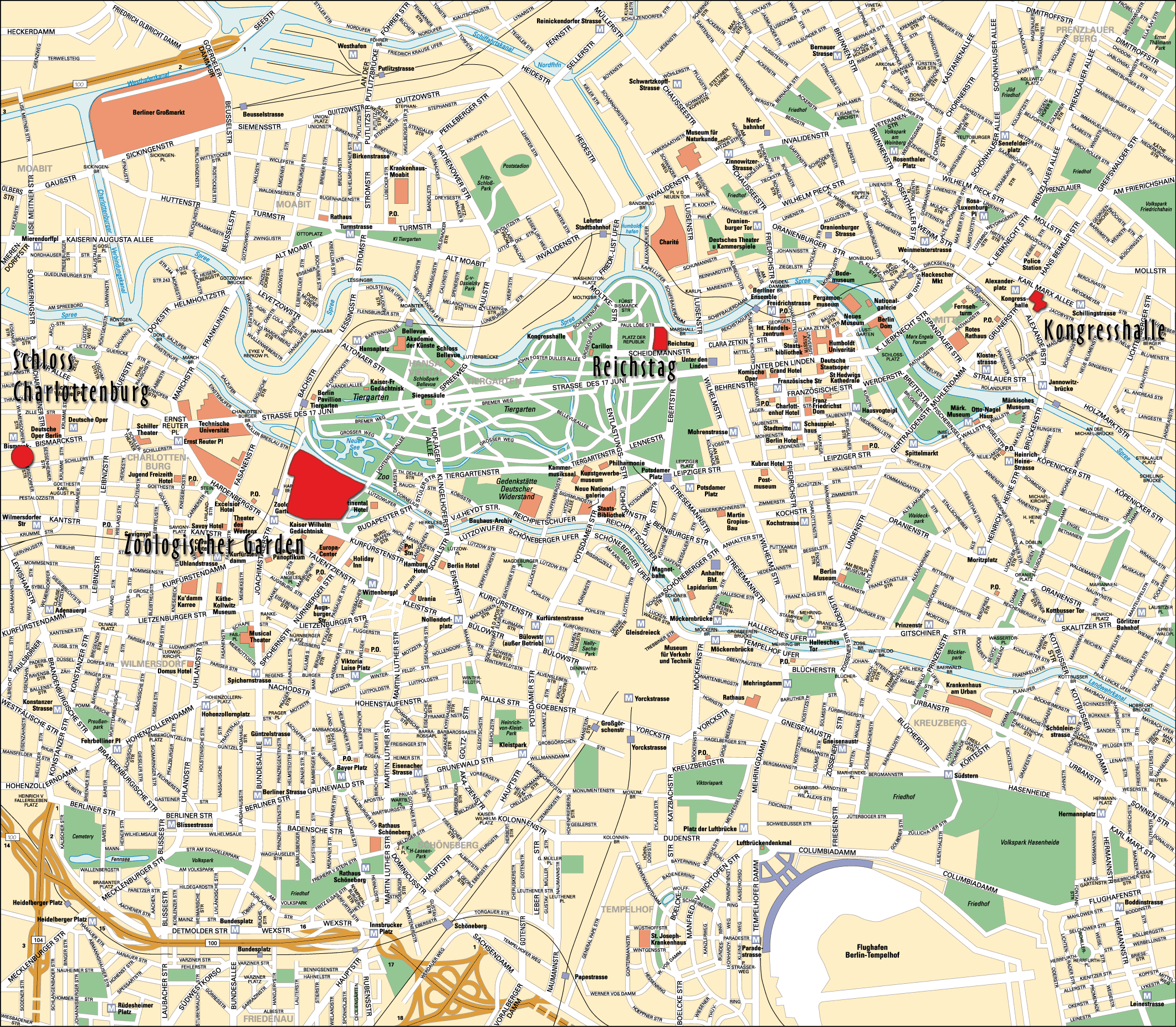 Map of Berlin - TravelsMaps.Com