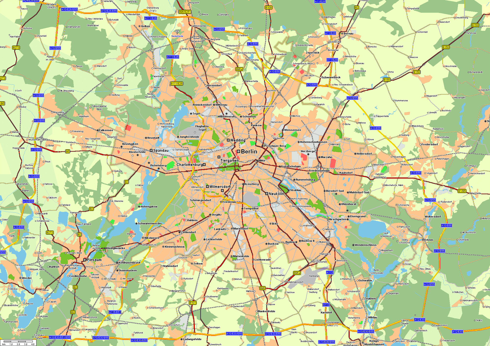 Map of Berlin - TravelsMaps.Com