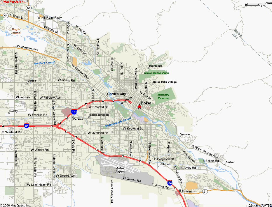 Map of Boise Idaho - TravelsMaps.Com