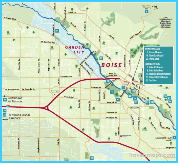 Printable Map Of Boise Idaho