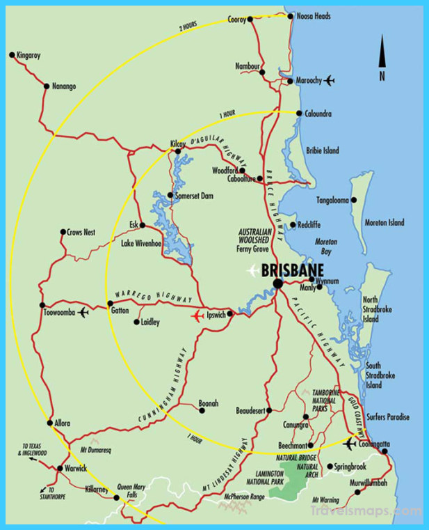 Map of Brisbane - TravelsMaps.Com