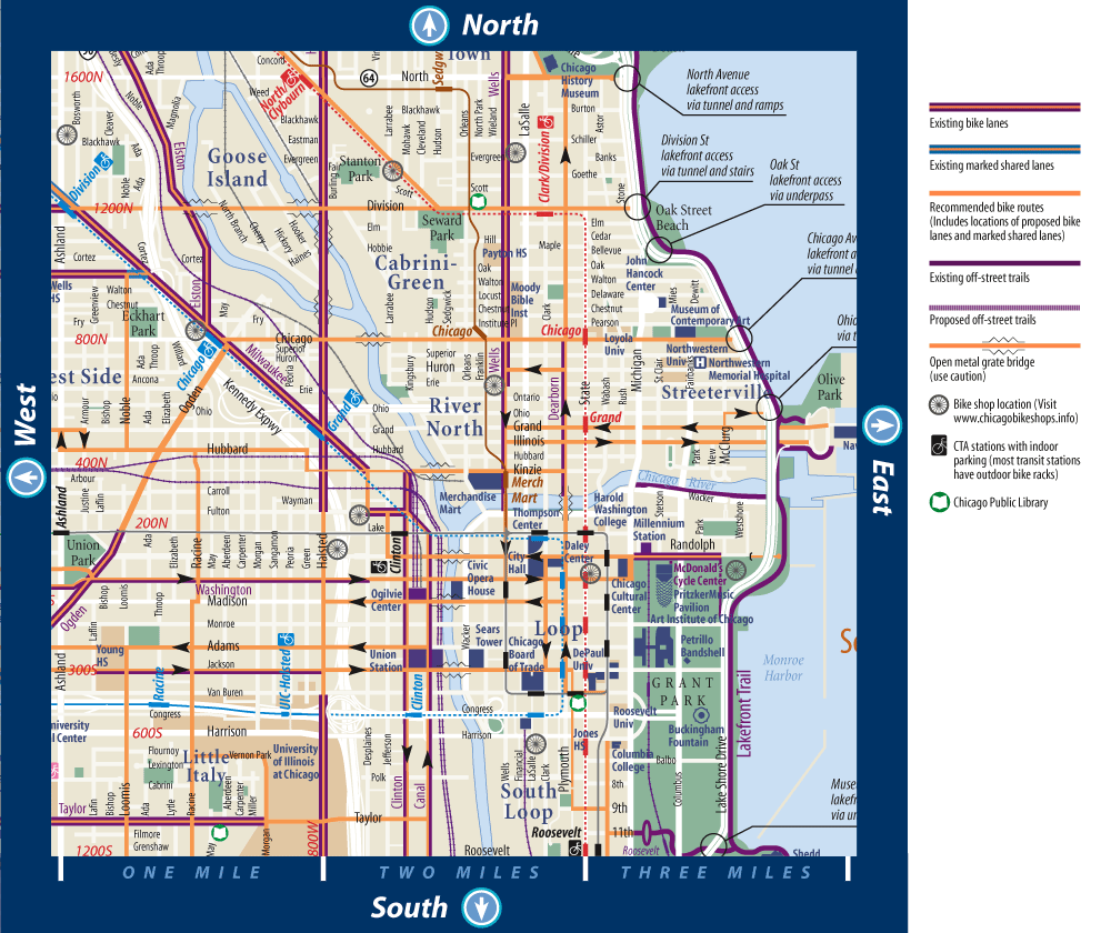 Map of Chicago Illinois