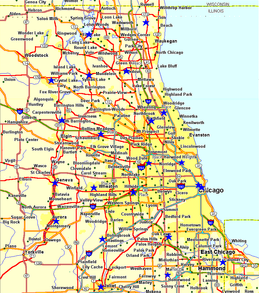 map chicago south suburbs