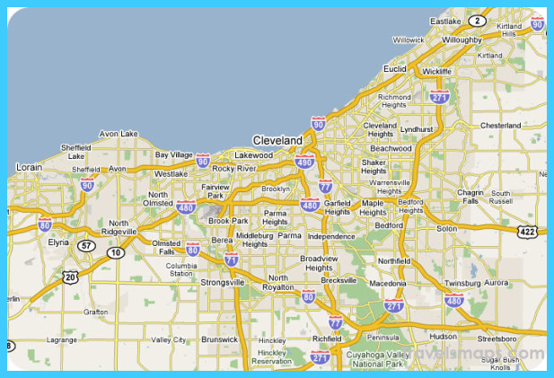 Map of Cleveland Ohio - TravelsMaps.Com