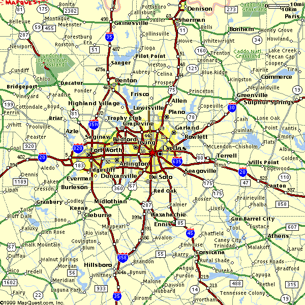 Map of Dallas Fort Worth