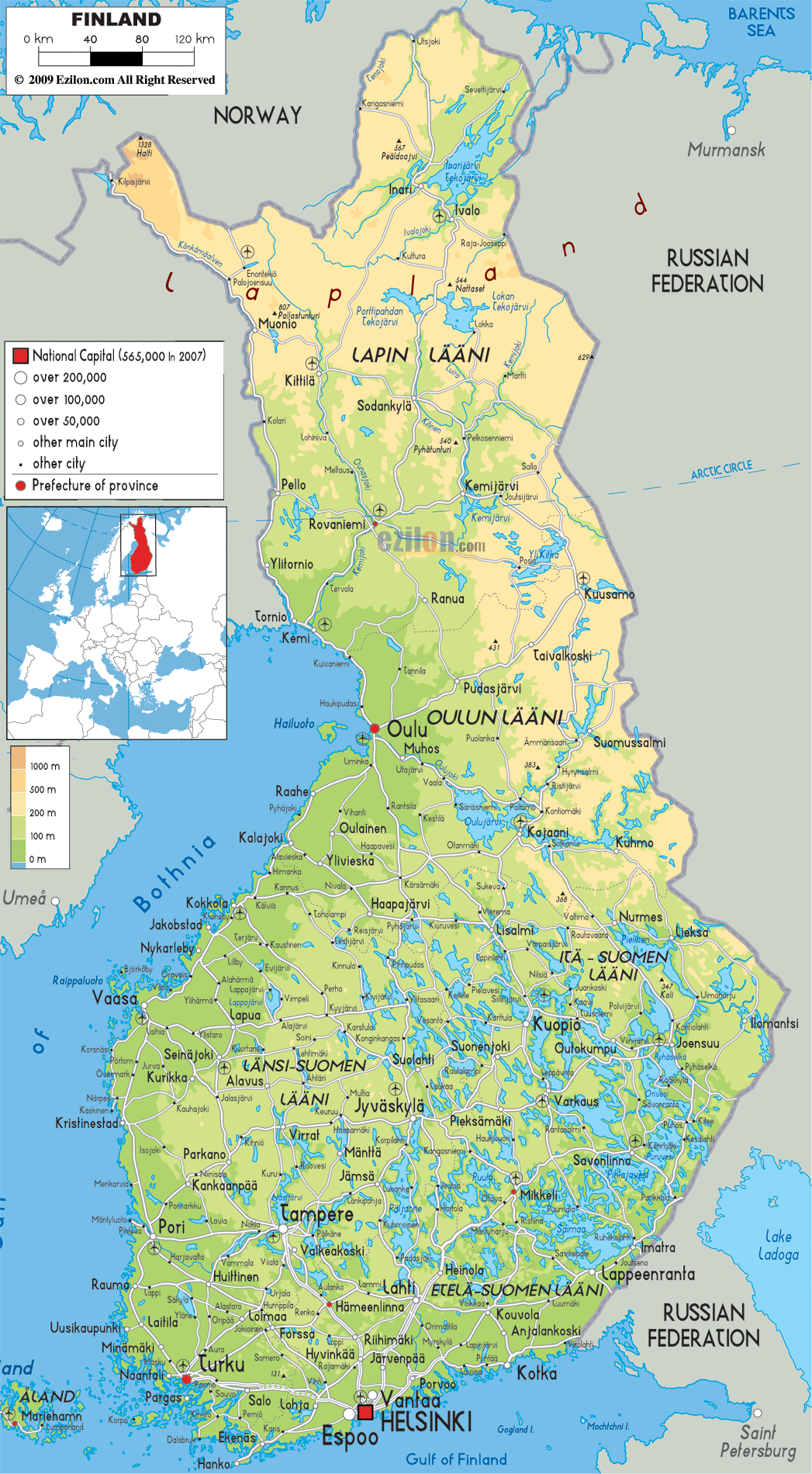 Map of Finland - TravelsMaps.Com