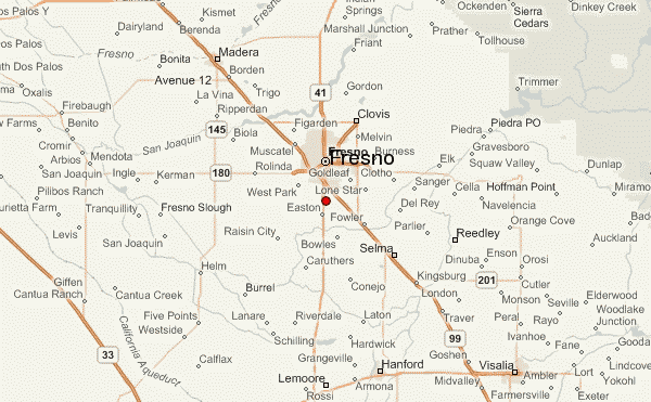 Map Of Fresno California TravelsMaps Com