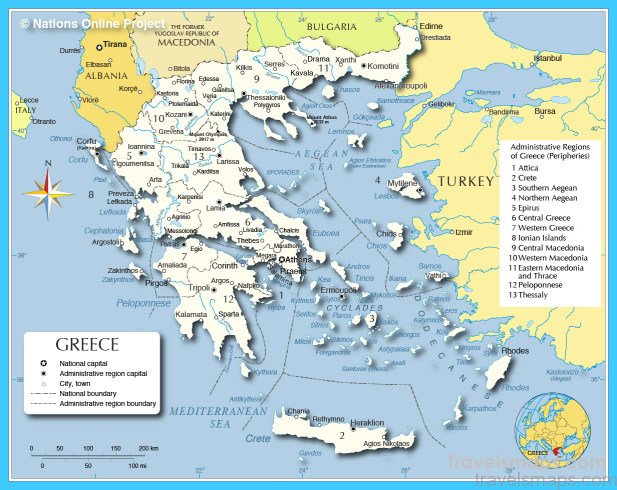 Map Of Greece TravelsMaps