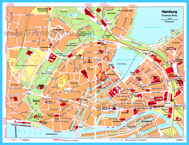 Map of Hamburg - TravelsMaps.Com