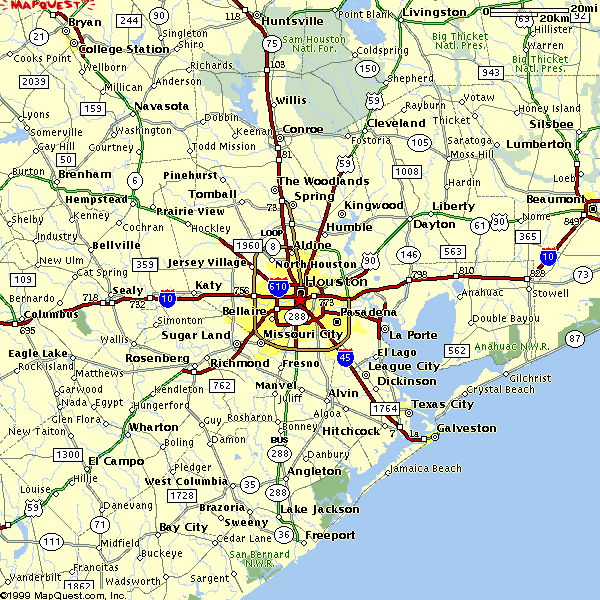 Map Of Houston Travelsmapscom