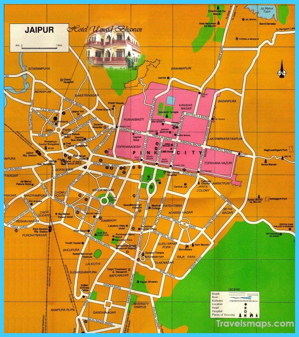 Map of Jaipur - TravelsMaps.Com