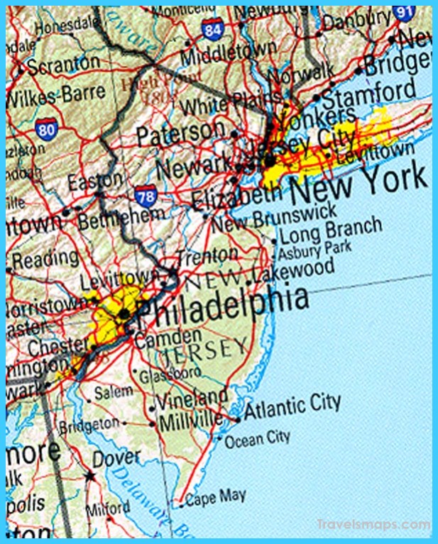 Map of Jersey New Jersey - TravelsMaps.Com