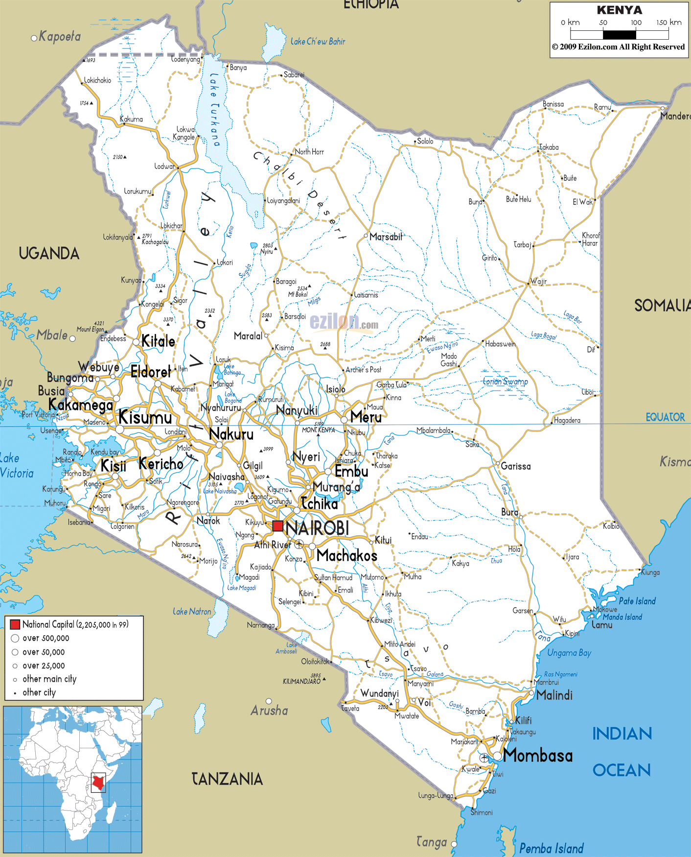 Map Of Kenya 7 