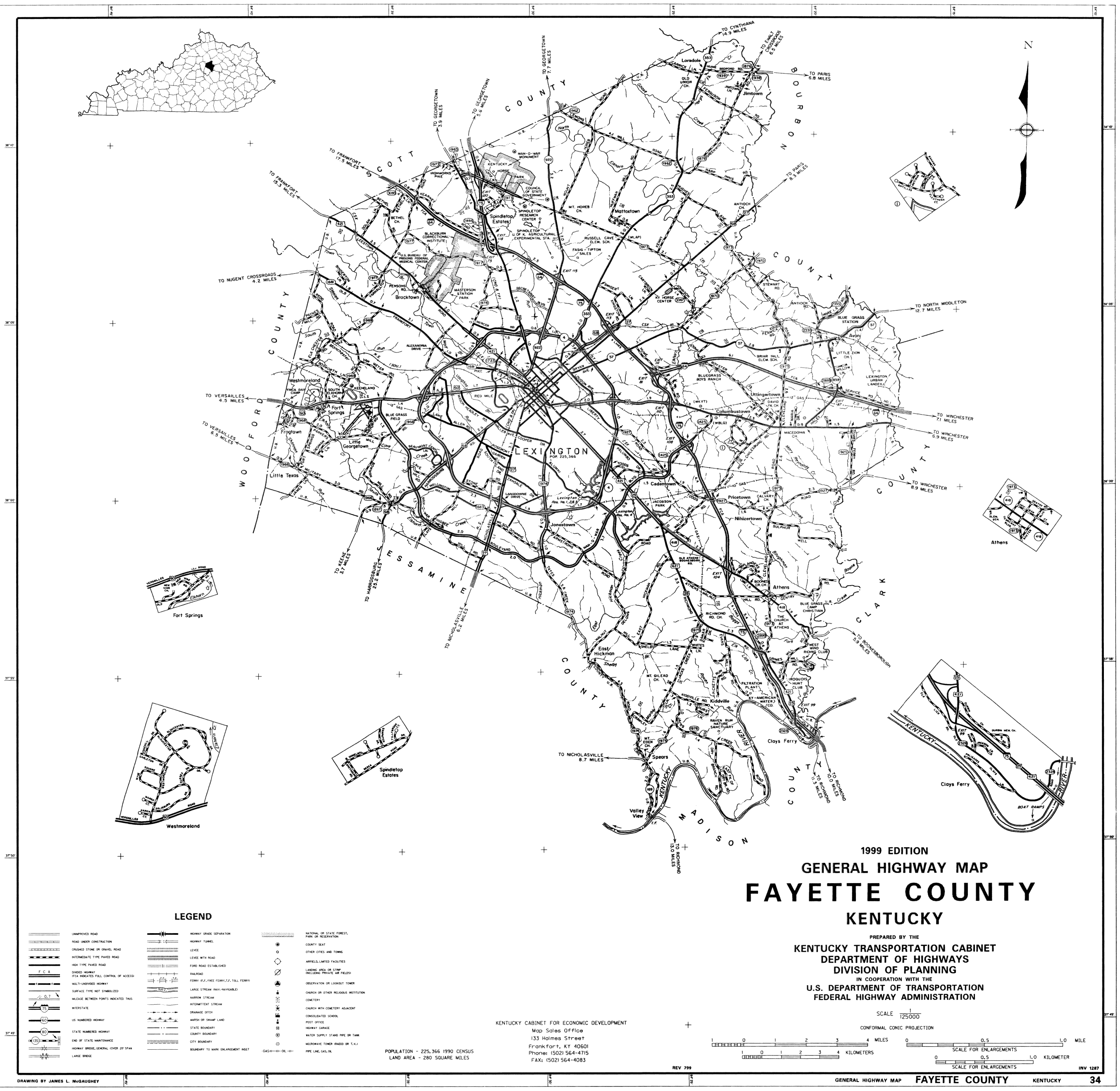 Map Of Lexington Fayette Kentucky Travelsmapscom 3725