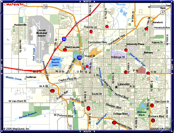 Map of Lincoln Nebraska - TravelsMaps.Com