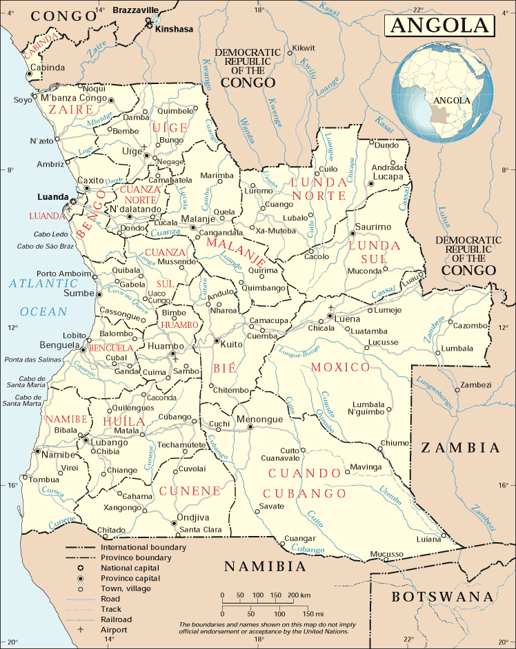 Map Of Luanda Travelsmapscom 7998