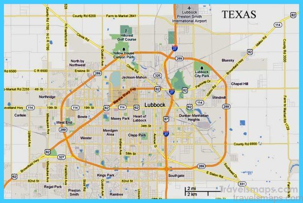 Map of Lubbock Texas