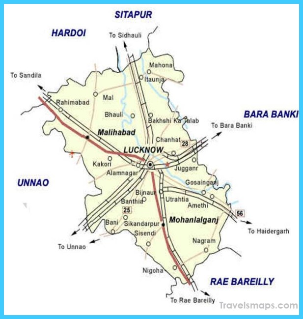 Map Of Lucknow - TravelsMaps.Com