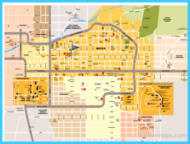 Map of Mesa Arizona - TravelsMaps.Com