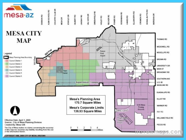 Map of Mesa Arizona - TravelsMaps.Com