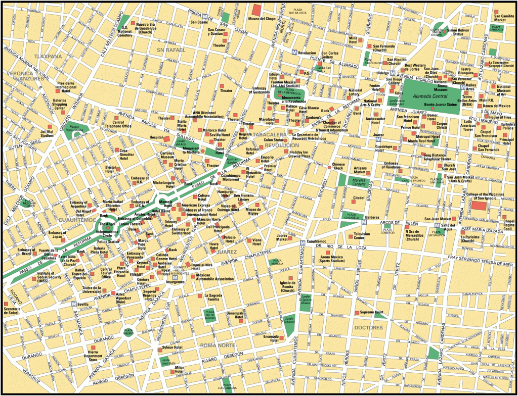 Map of Mexico City - TravelsMaps.Com