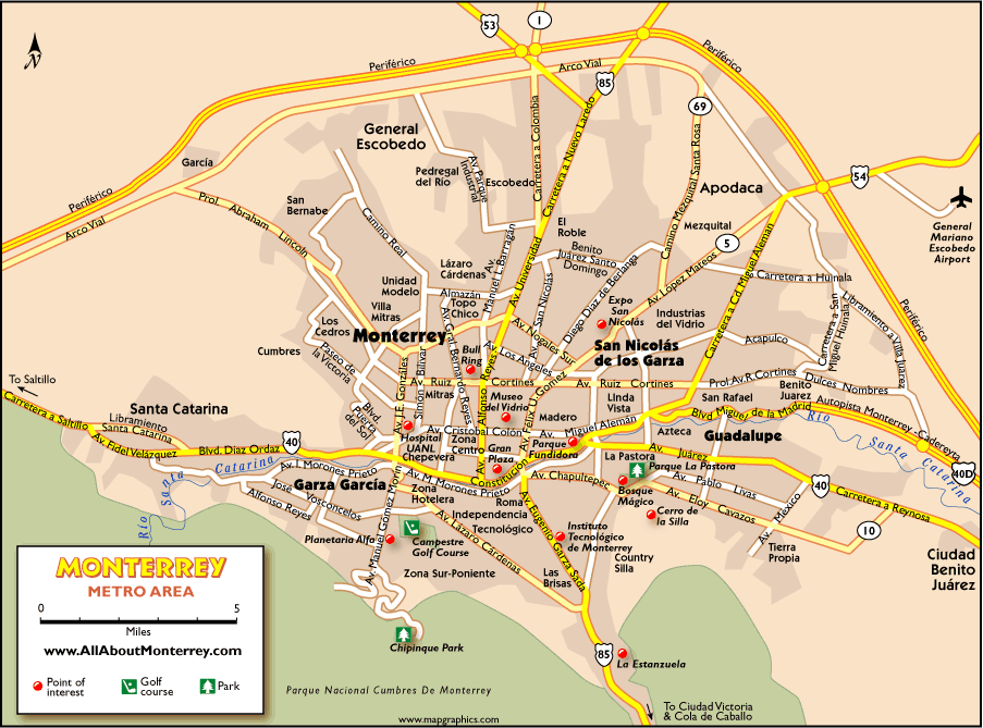 Map of Monterrey