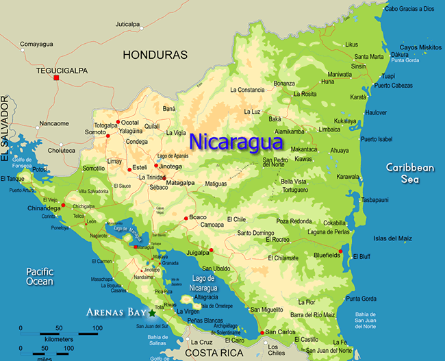 Map Of Nicaragua TravelsMaps