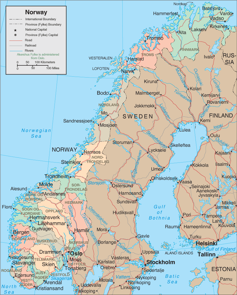 Map of Norway - TravelsMaps.Com