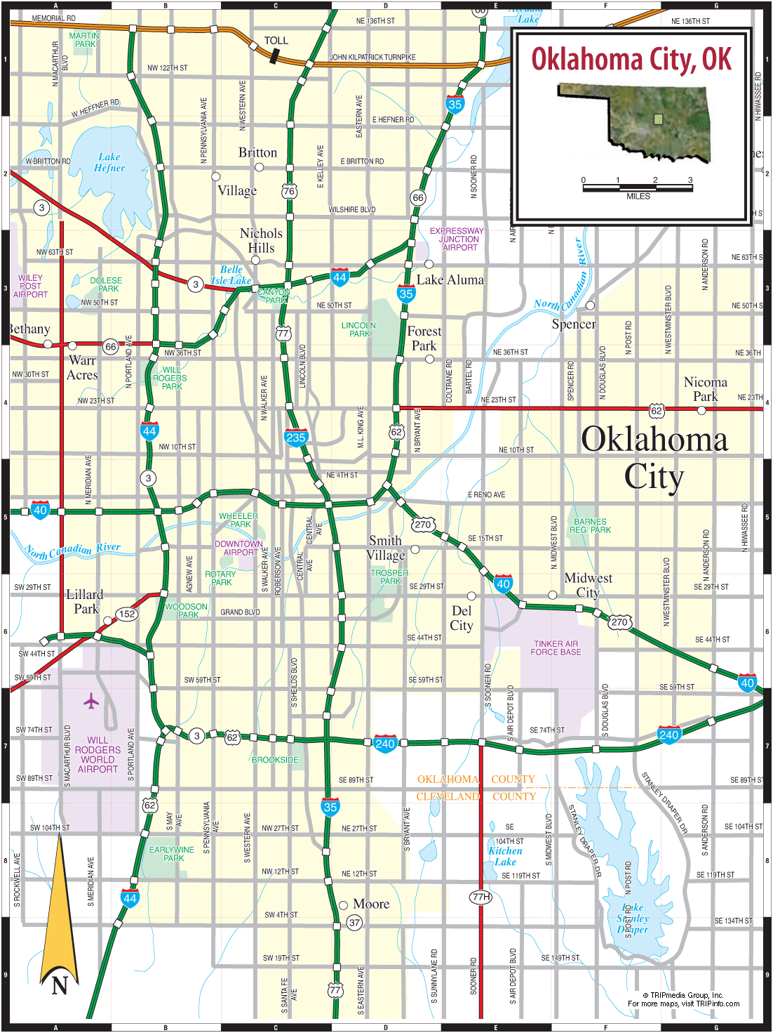 casino map oklahoma