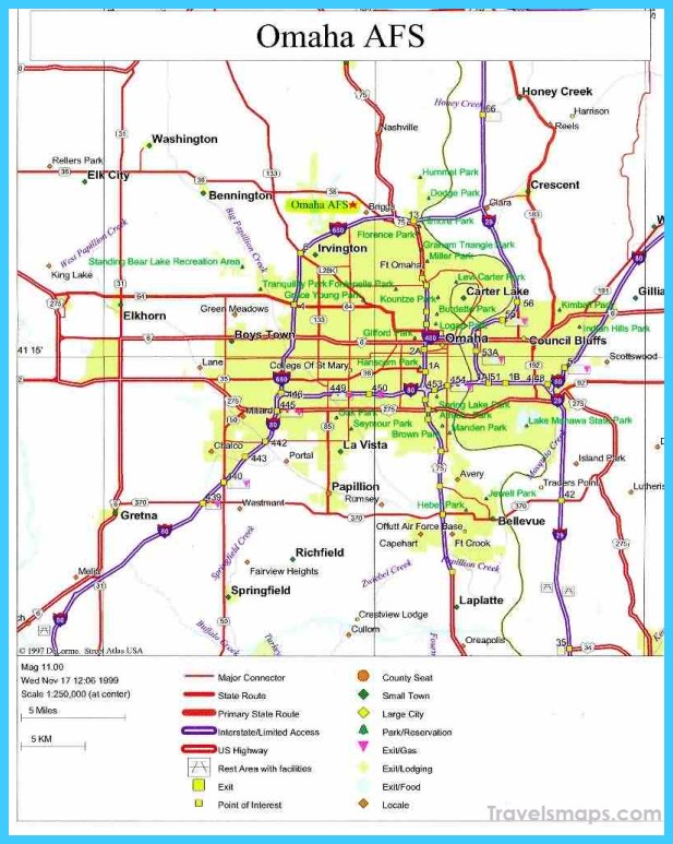 Map of Omaha Nebraska - TravelsMaps.Com