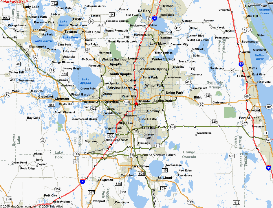 Map of Orlando Florida - TravelsMaps.Com