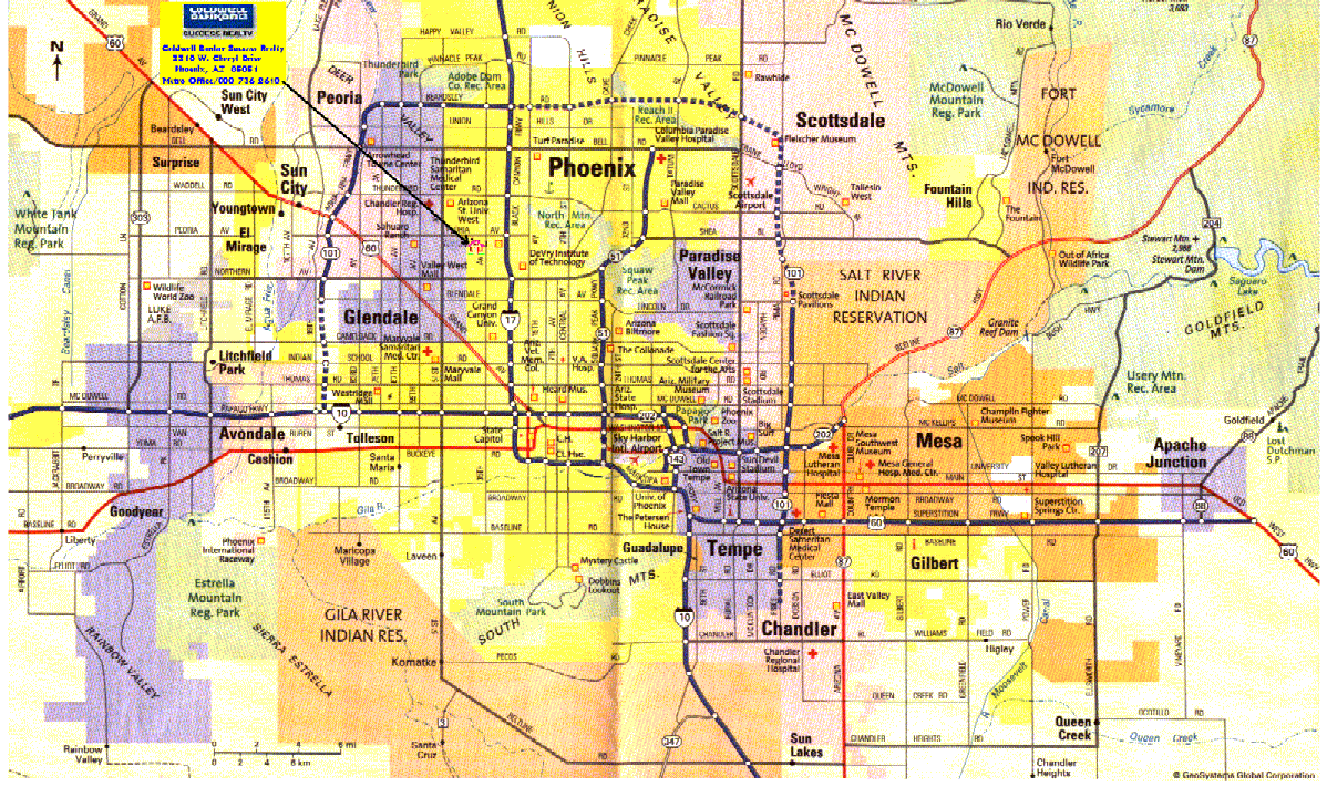 Map of Phoenix - TravelsMaps.Com