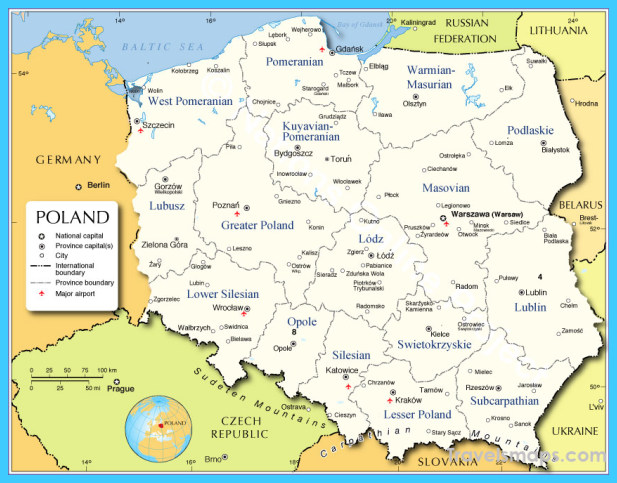 Map of Poland - TravelsMaps.Com