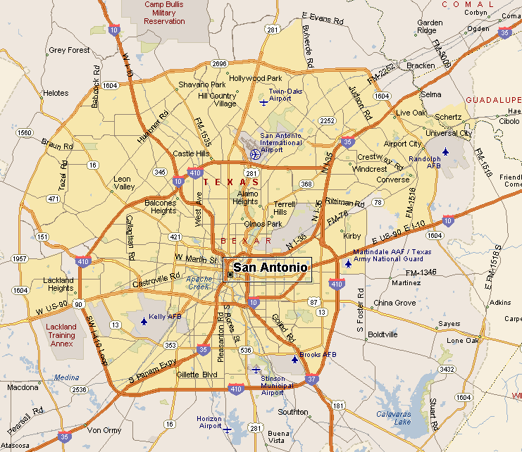 top 96+ Pictures map of san antonio texas and surrounding cities Latest