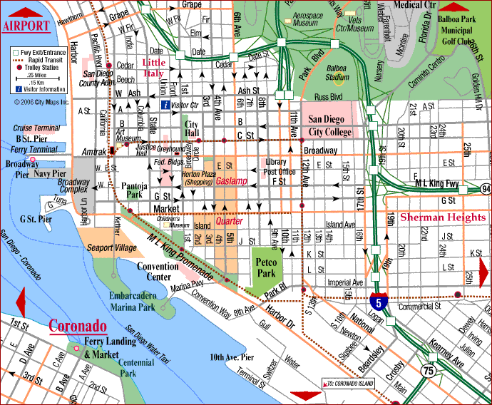 san diego california map