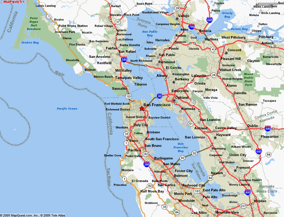 Map Of San Francisco California Travelsmapscom 4477