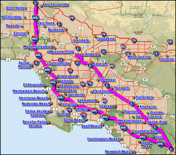 Map Of Santa Ana California Travelsmapscom