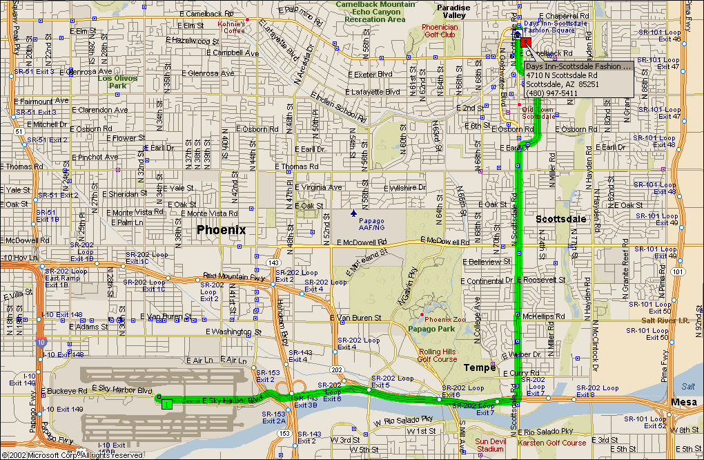 Map of Scottsdale Arizona - TravelsMaps.Com