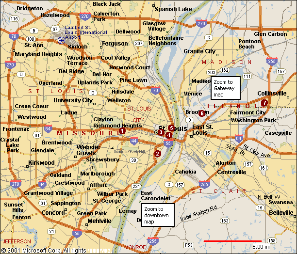 Map of St. Louis - TravelsMaps.Com