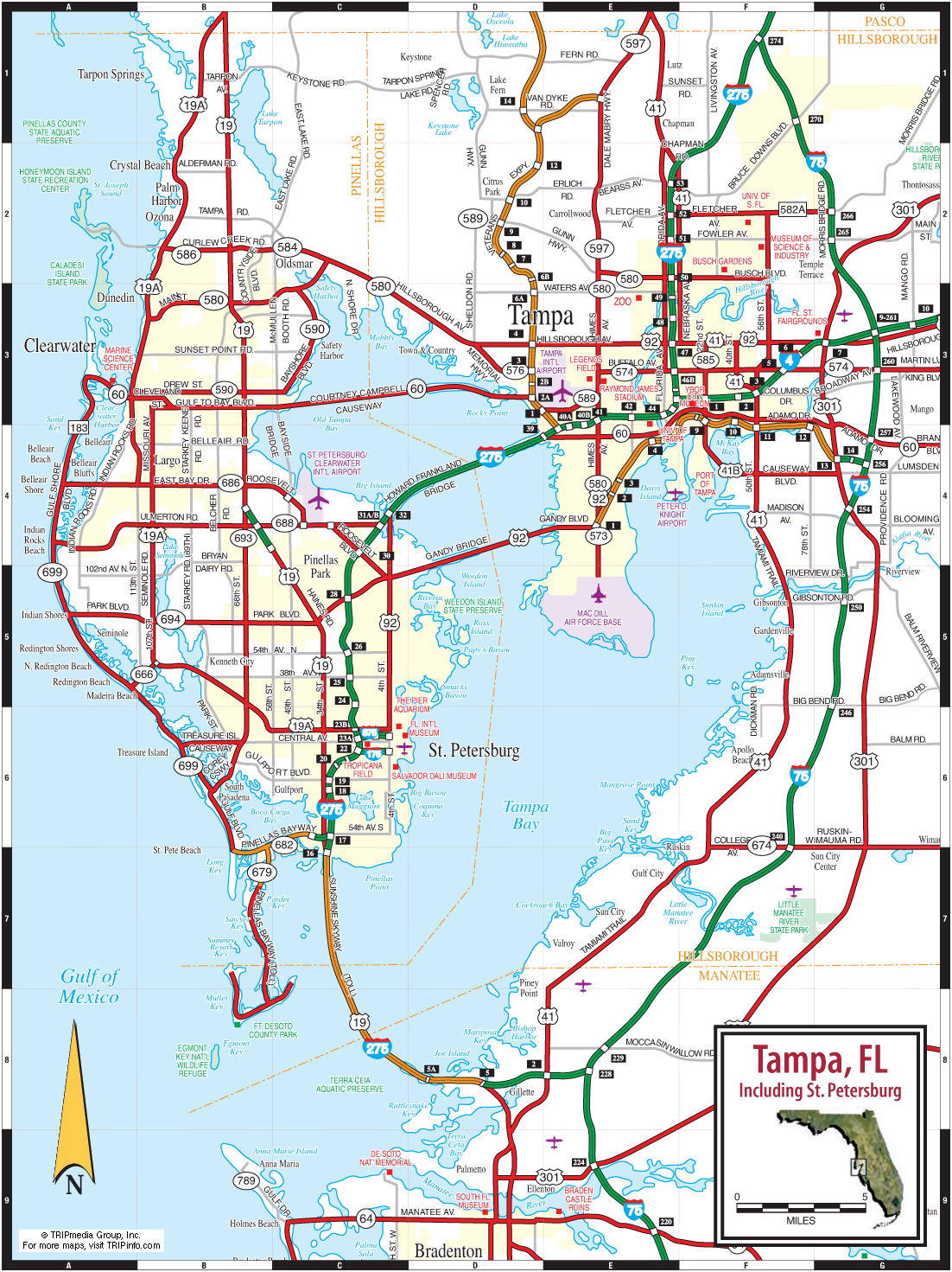 Map of St. Petersburg - TravelsMaps.Com