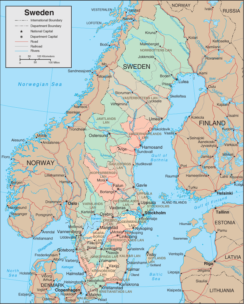 Map of Sweden - TravelsMaps.Com