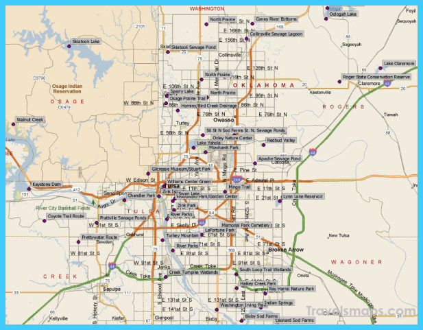 Map of Tulsa Oklahoma - TravelsMaps.Com