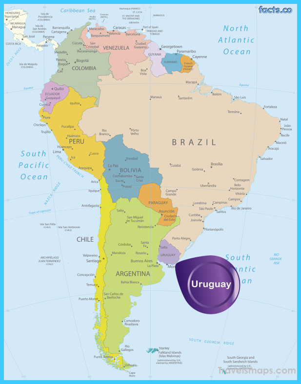 Map Of Uruguay Travelsmaps Com